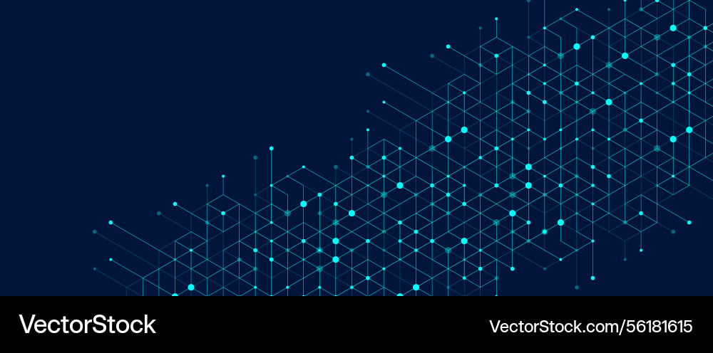 Technology abstract background with cubes lines Technology abstract background with cubes lines vector image