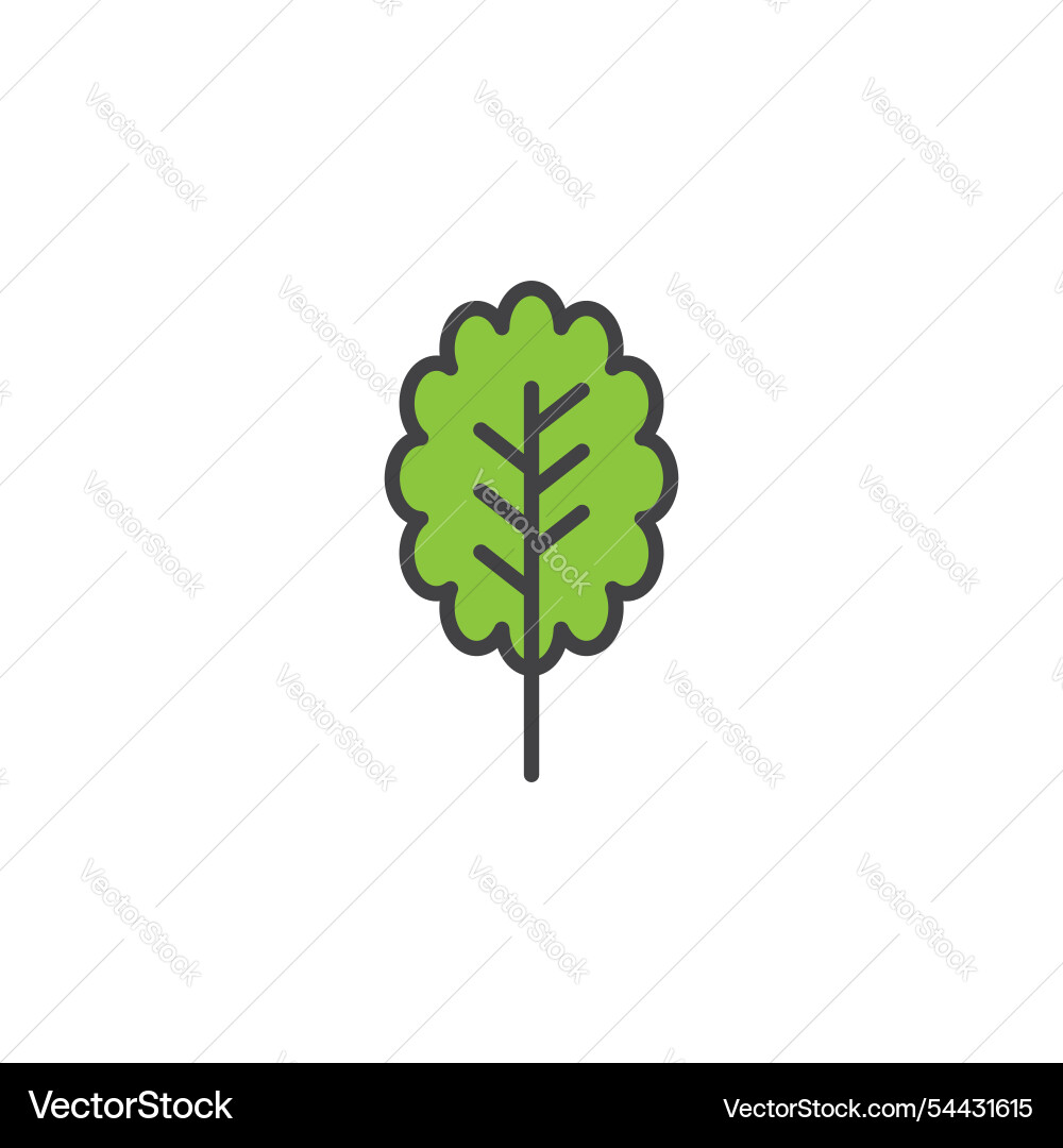 Tree icon in colored version Vector Image