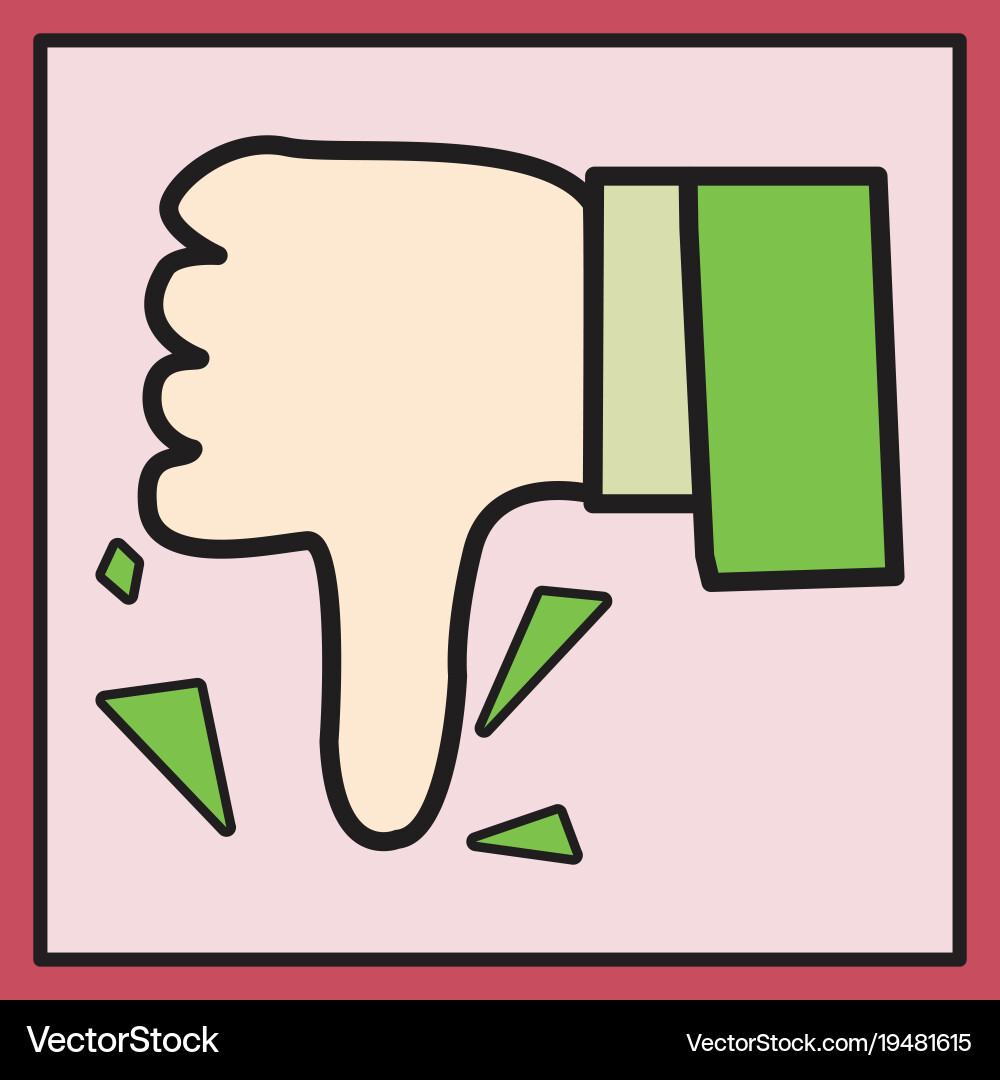 Unlike icon flat web pointer in eps 10 vector image