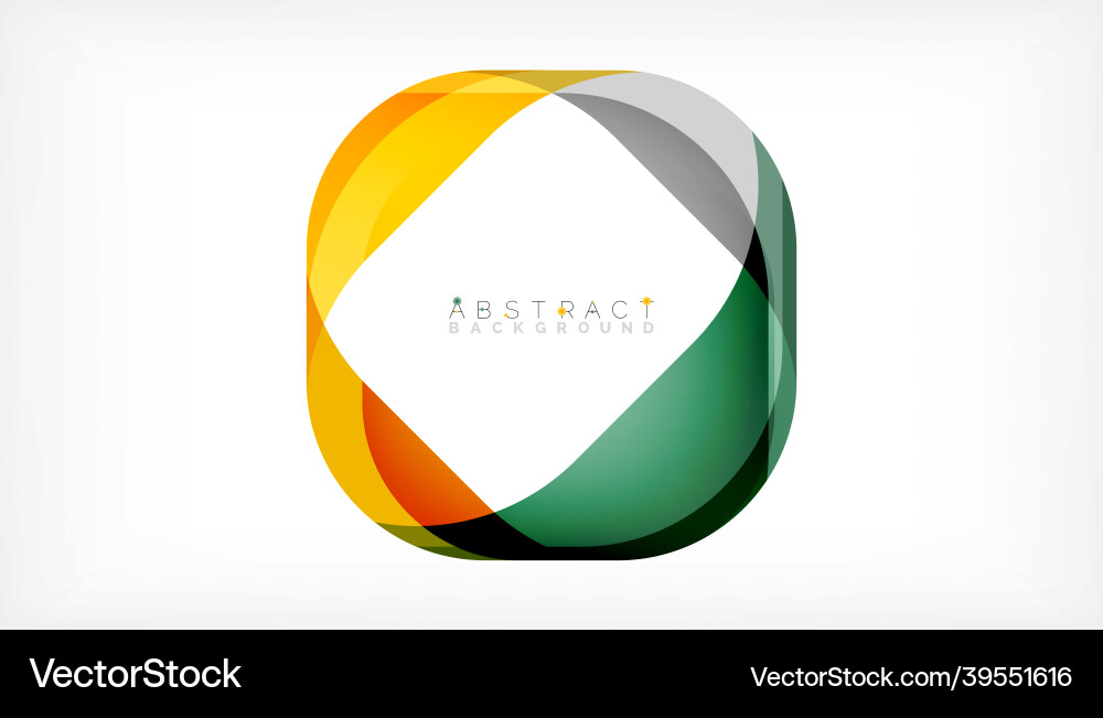 Abstract square shape with overlapping waves Abstract square shape with overlapping waves Vector Image