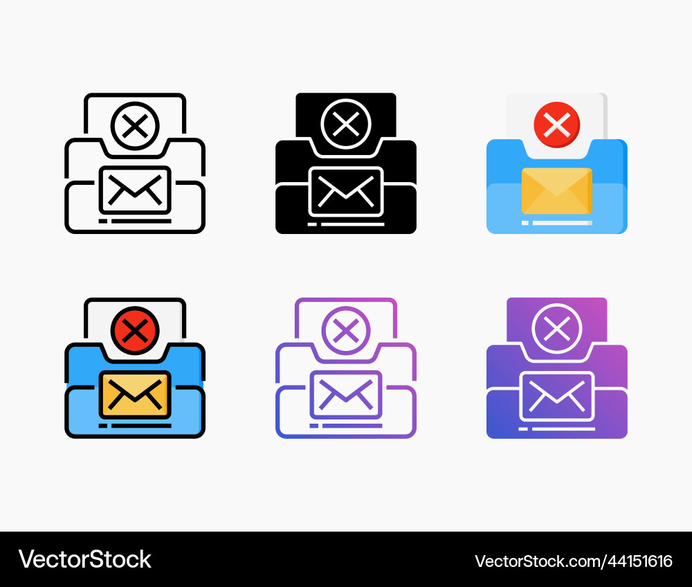 Archiv entfernen Sie Icon-Set mit verschiedenen Stilen Archiv entfernen Sie Icon-Set mit verschiedenen Stilen vektorbild