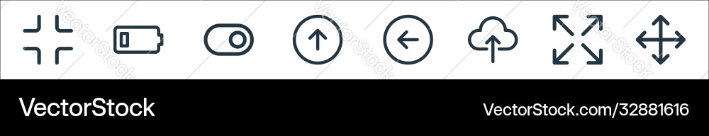 Benutzeroberfläche Linie Icons lineare eingestellte Qualität Benutzeroberfläche Linie Icons lineare eingestellte Qualität vektorbild