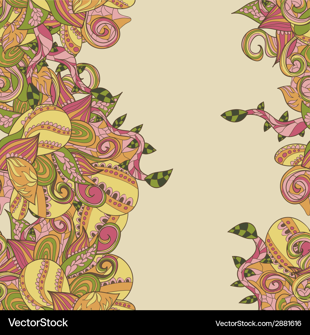Border with abstract hand-drawn pattern vector image