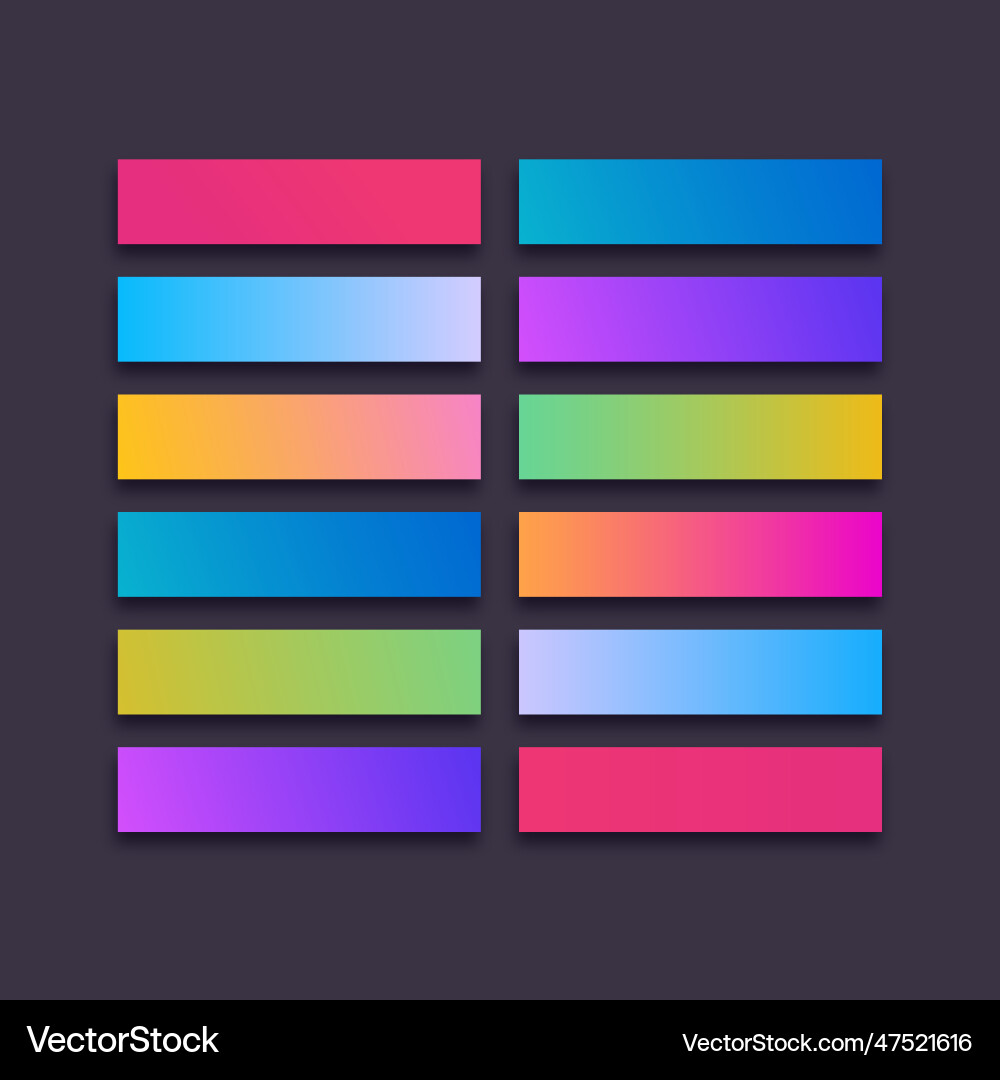 Button icon 3d web set modern gradient Button icon 3d web set modern gradient vector image