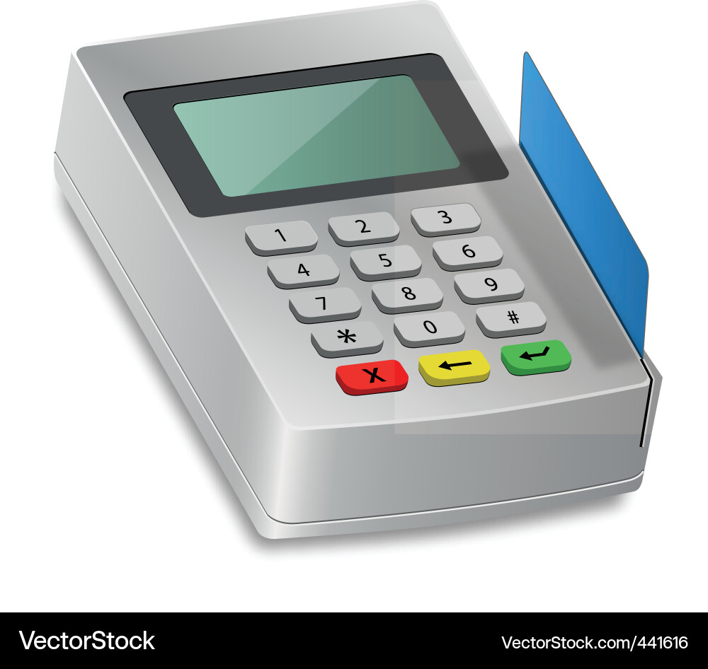 Card Reader Device Vector Image