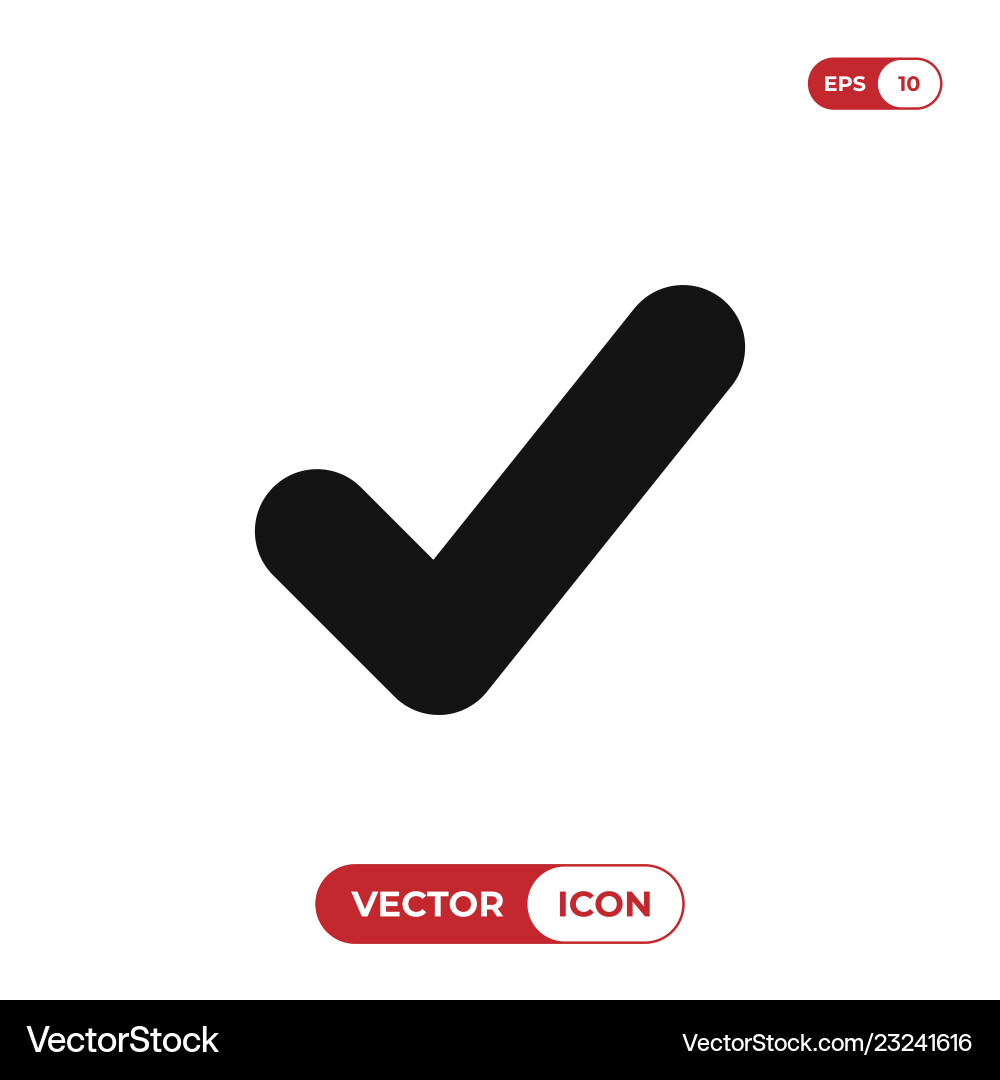 Check Mark Icon - Simple Vector Image