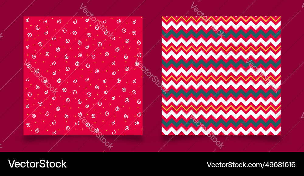 Christmas seamless pattern set in minimal s Christmas seamless pattern set in minimal s vector image