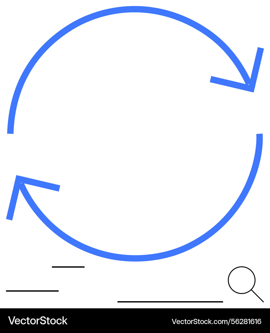 Circular arrows representing a continuous process Circular arrows representing a continuous process vector image