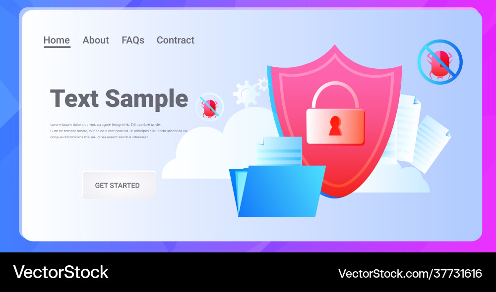 Database protection shield big data cloud privacy Vector Image