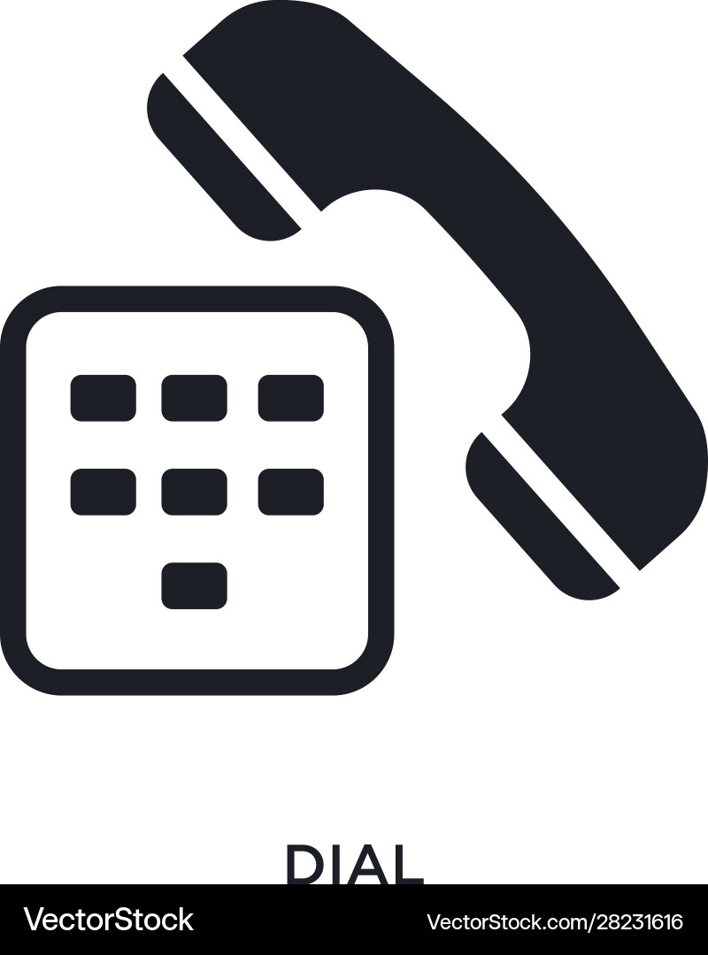 Dial isolated icon simple element from smart vector image