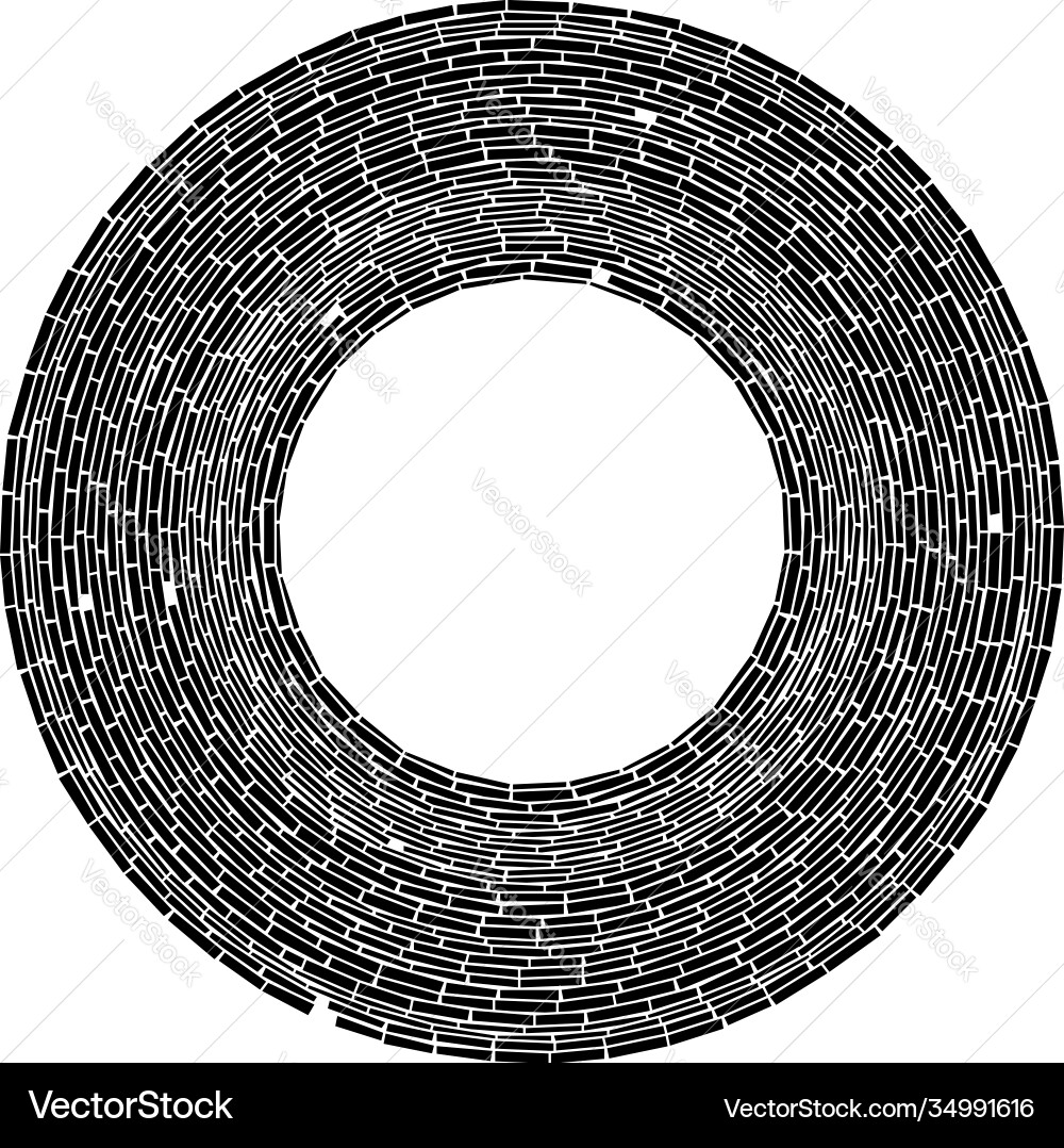Geometric circle element circular stonework Geometric circle element circular stonework Vector Image
