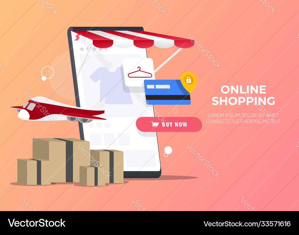 Online-Shop Landing Seite Premium Online-Shop Landing Seite Premium vektorbild