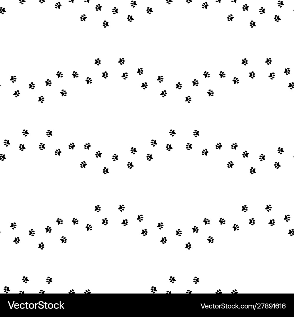 Seamless pattern with cat trail print Seamless pattern with cat trail print vector image