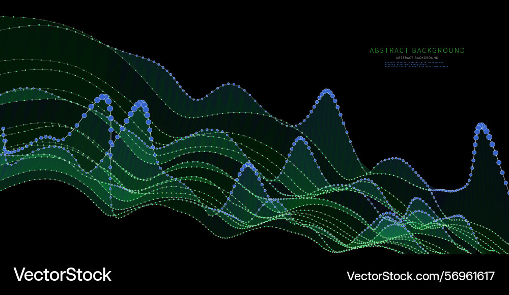 Abstract background color graph from points vector image