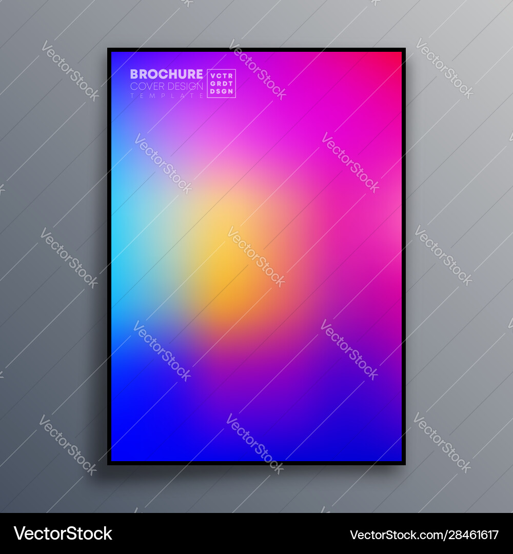 Abstract poster design with colorful gradient Vector Image