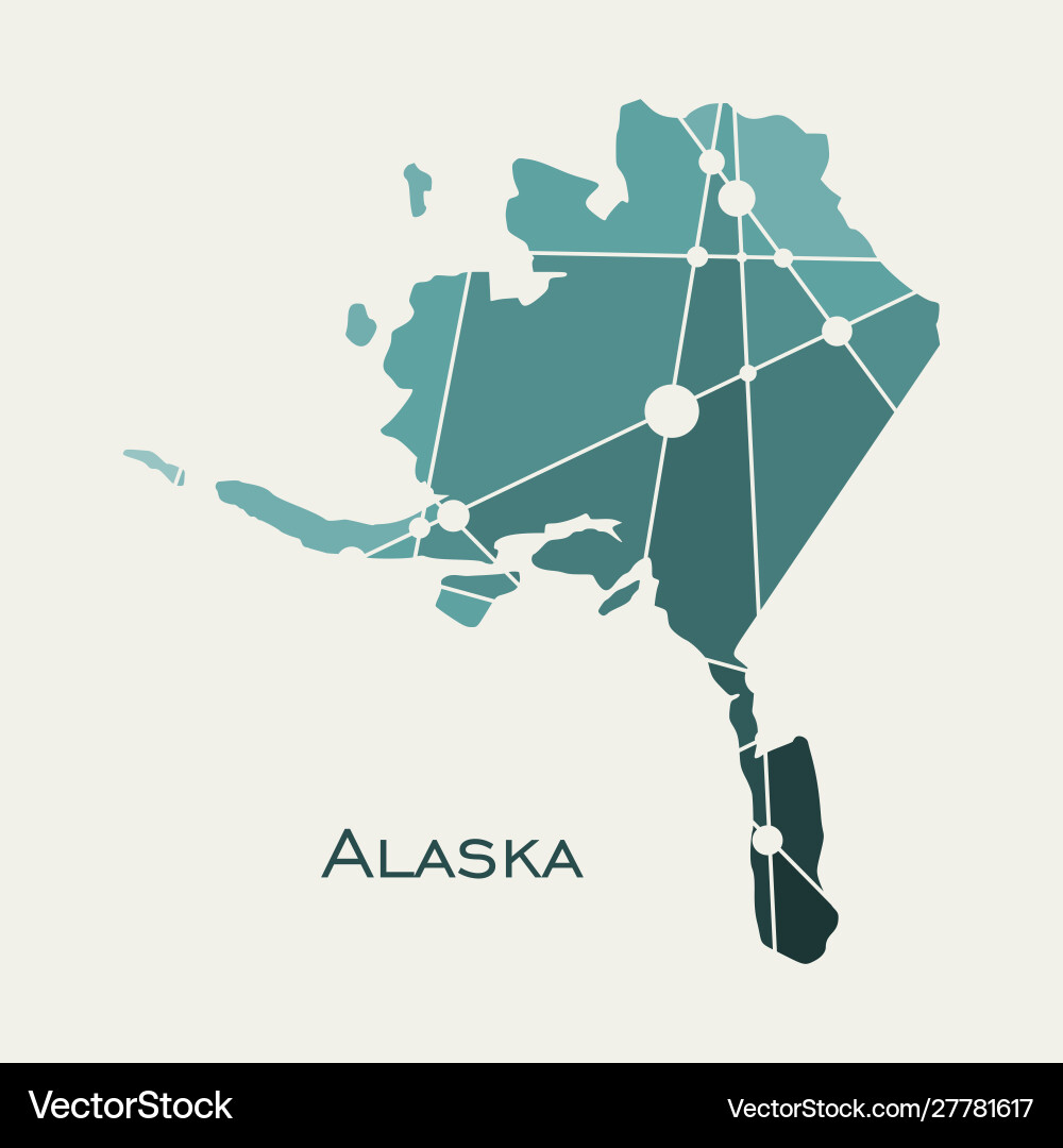 Alaska state map Vector Image