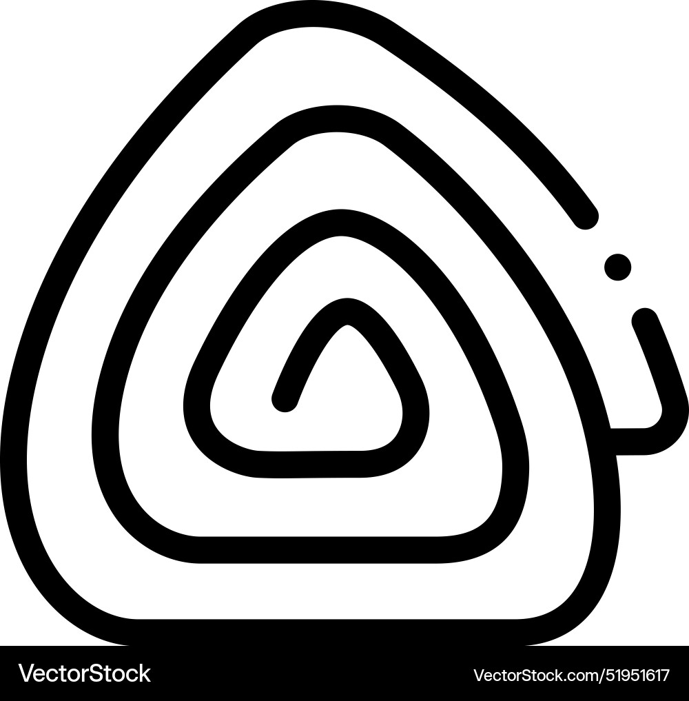 Cinnamon roll icon thin linear style design Vector Image