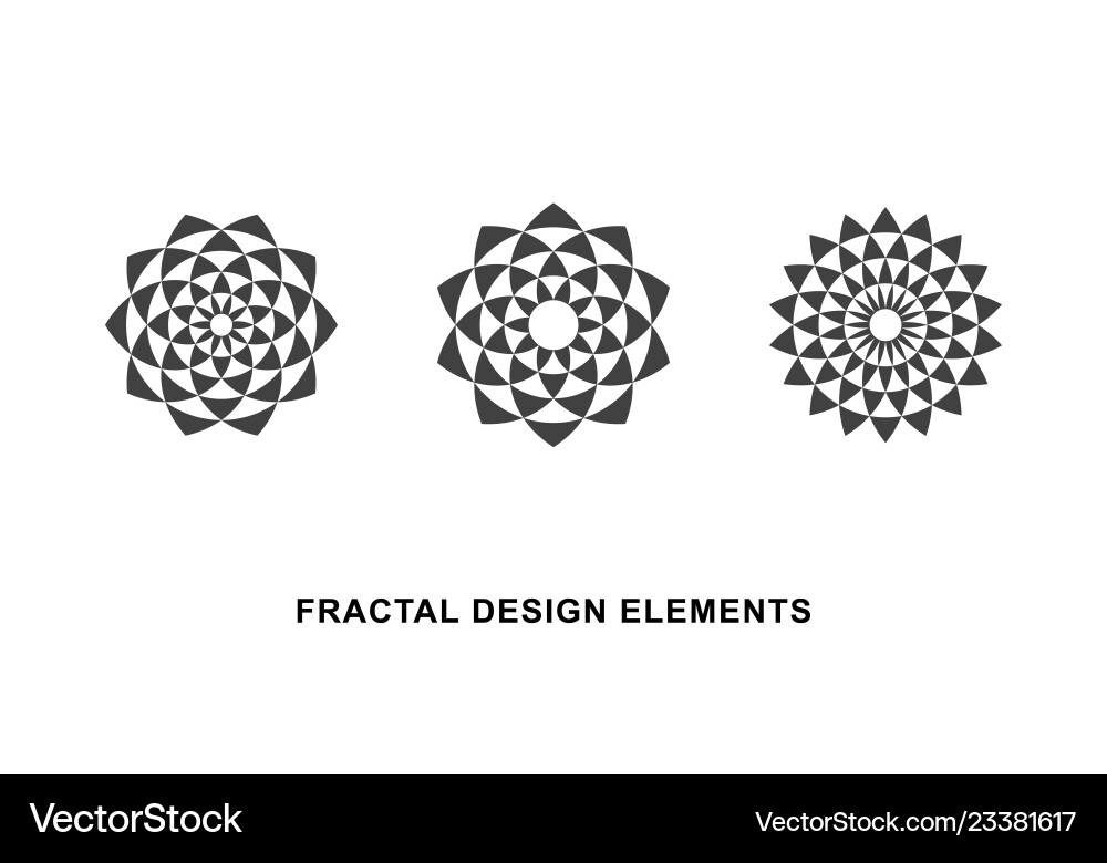 Circular Fractal Patterns vector image