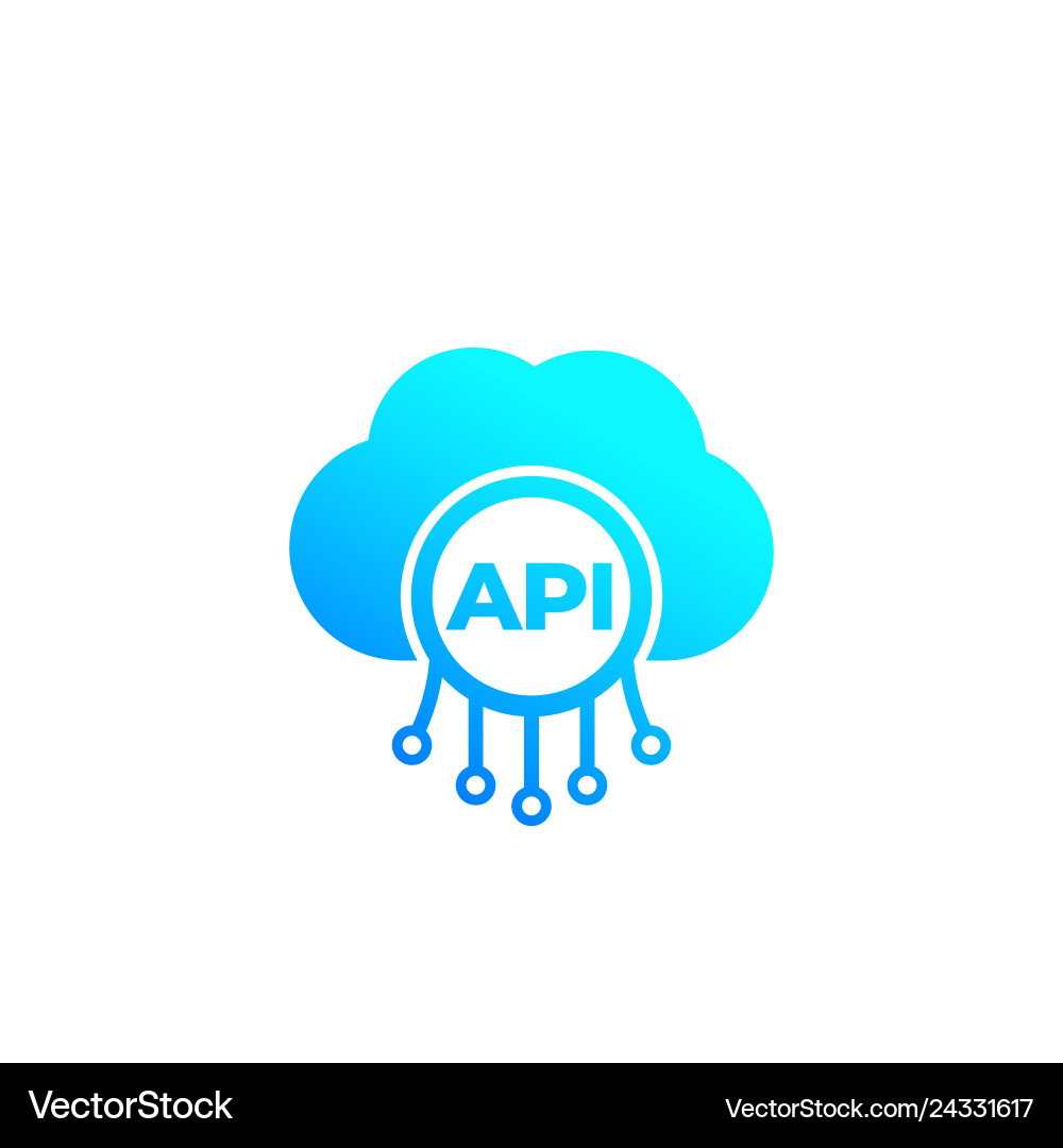 Cloud API Integration Icon vector image