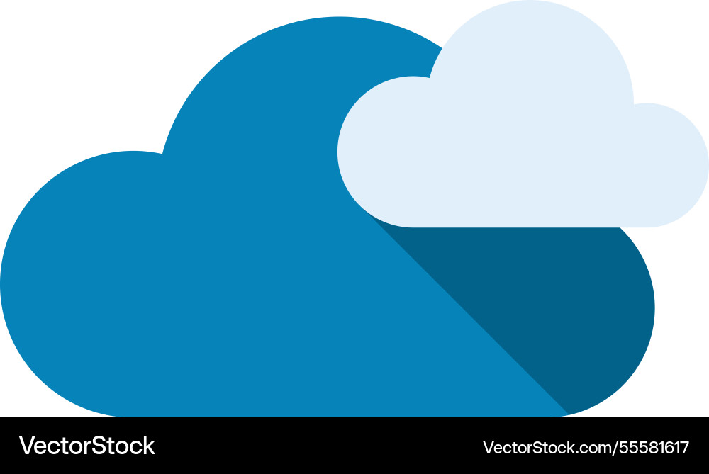 Cloud computing flat web icon concept Cloud computing flat web icon concept vector image