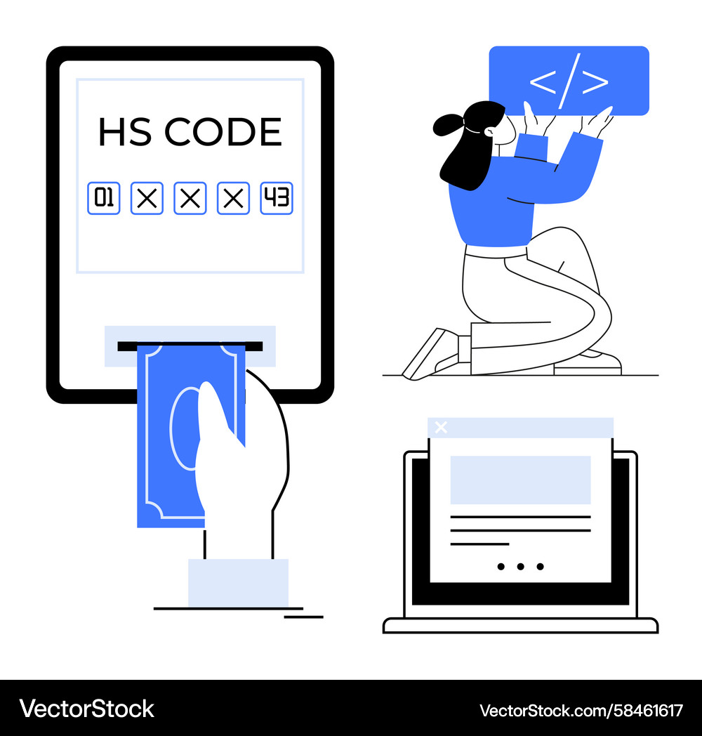 Coding Finance Digital Transaction Vector Image