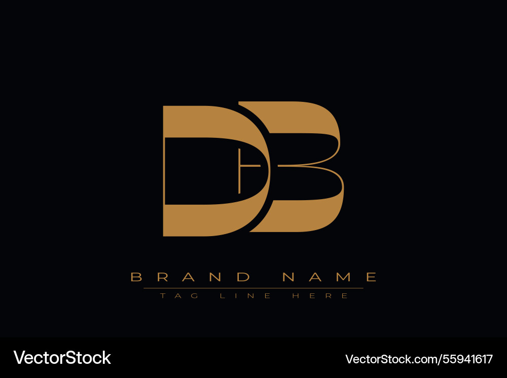Db initial letter logo design vector image