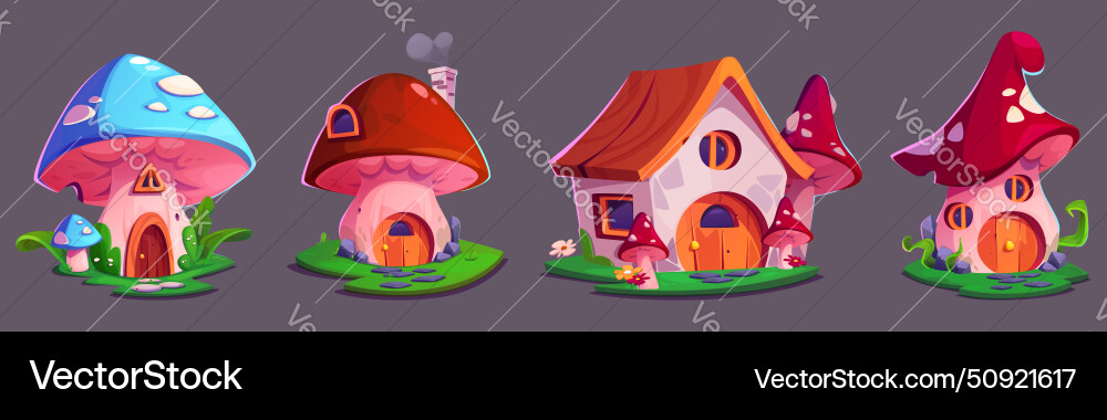 Fantasy fairytale gnome or animal mushroom house Fantasy fairytale gnome or animal mushroom house vector image