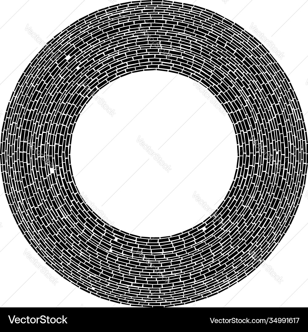 Geometric circle element circular stonework Geometric circle element circular stonework Vector Image