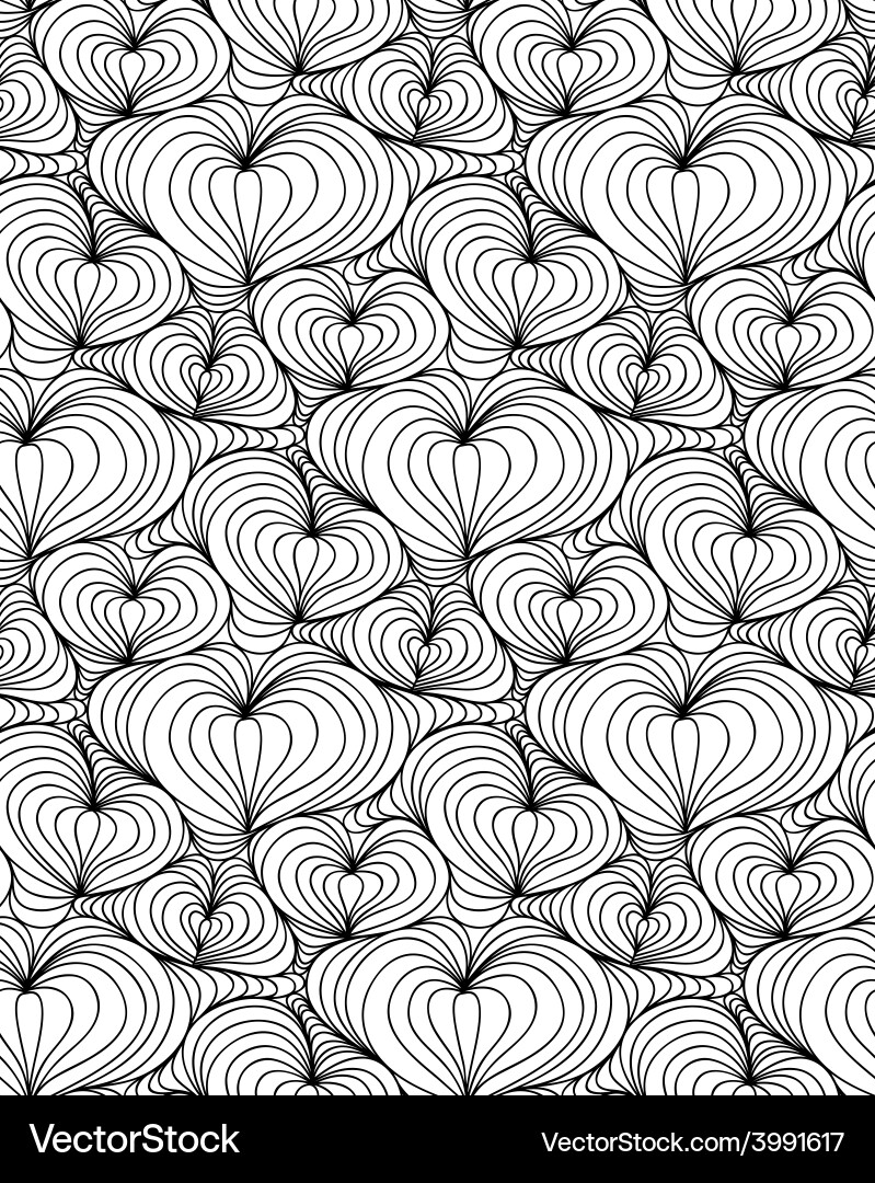 Heart Pattern Seamless Background vector image