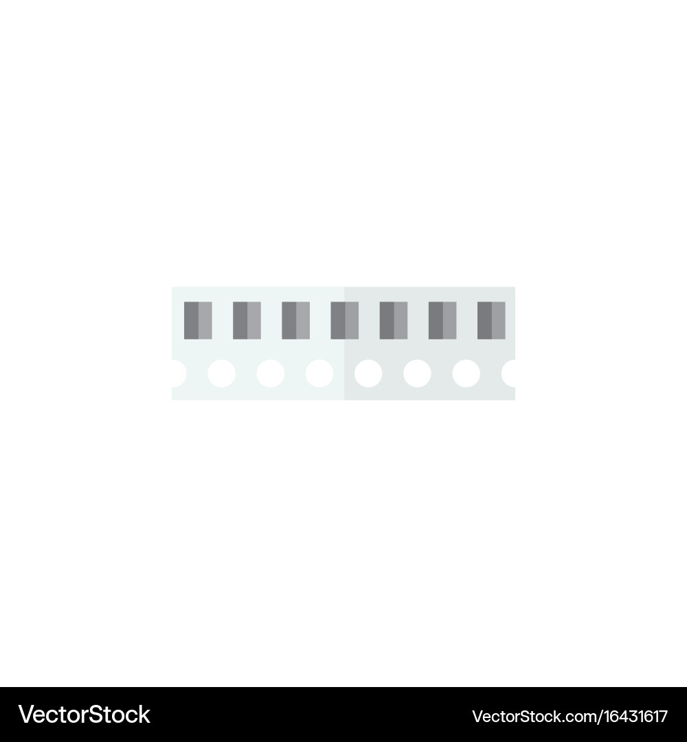 Isolated ram flat icon memory element can vector image