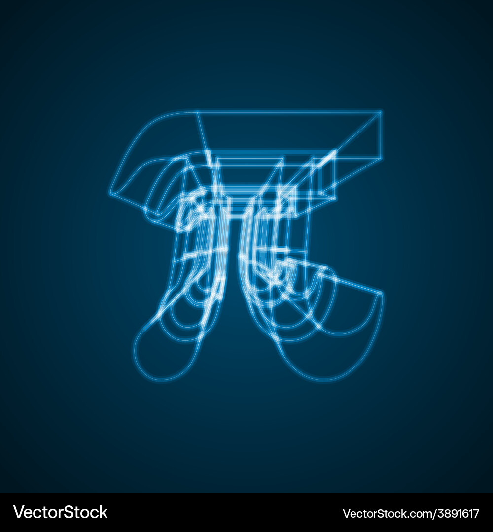 Mathematical constant pi vector image