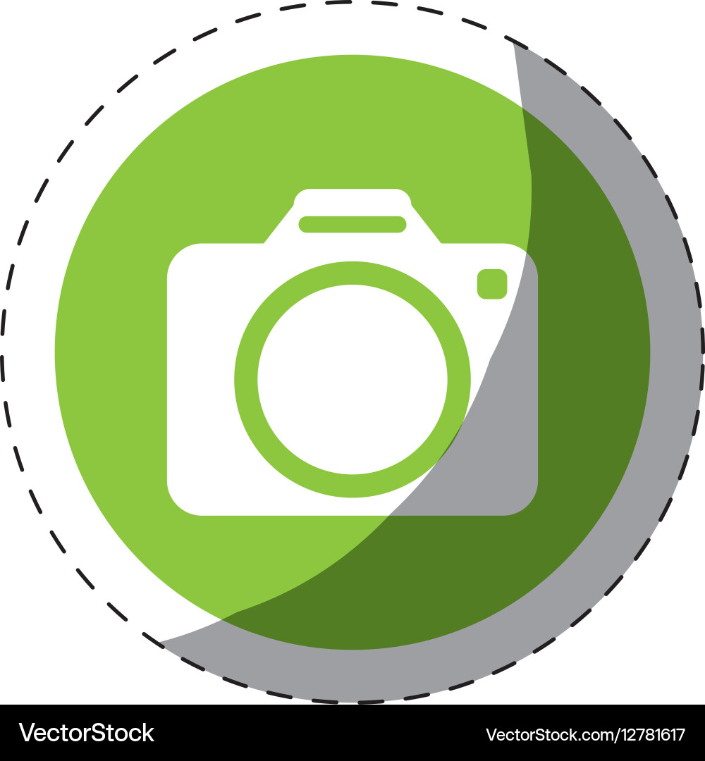 Photographic camera button thumbnail icon image vector image