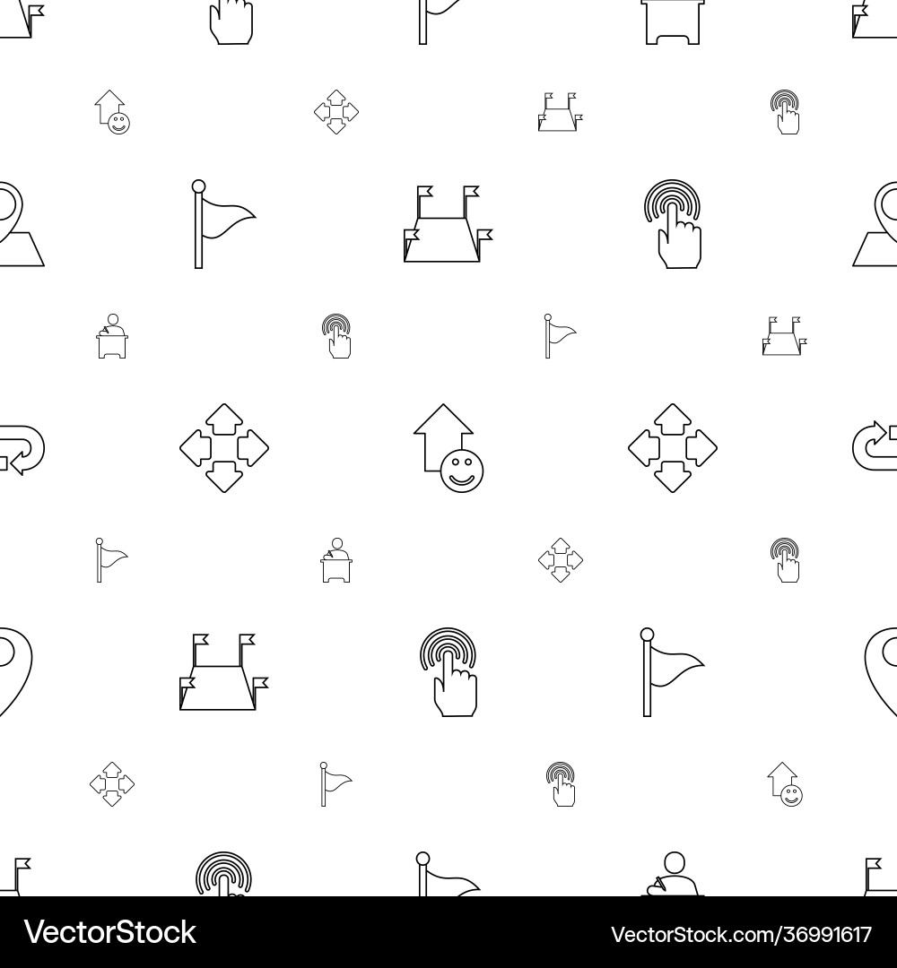 Pointer Icons Muster nahtlos weiß Hintergrund Pointer Icons Muster nahtlos weiß Hintergrund vektorbild