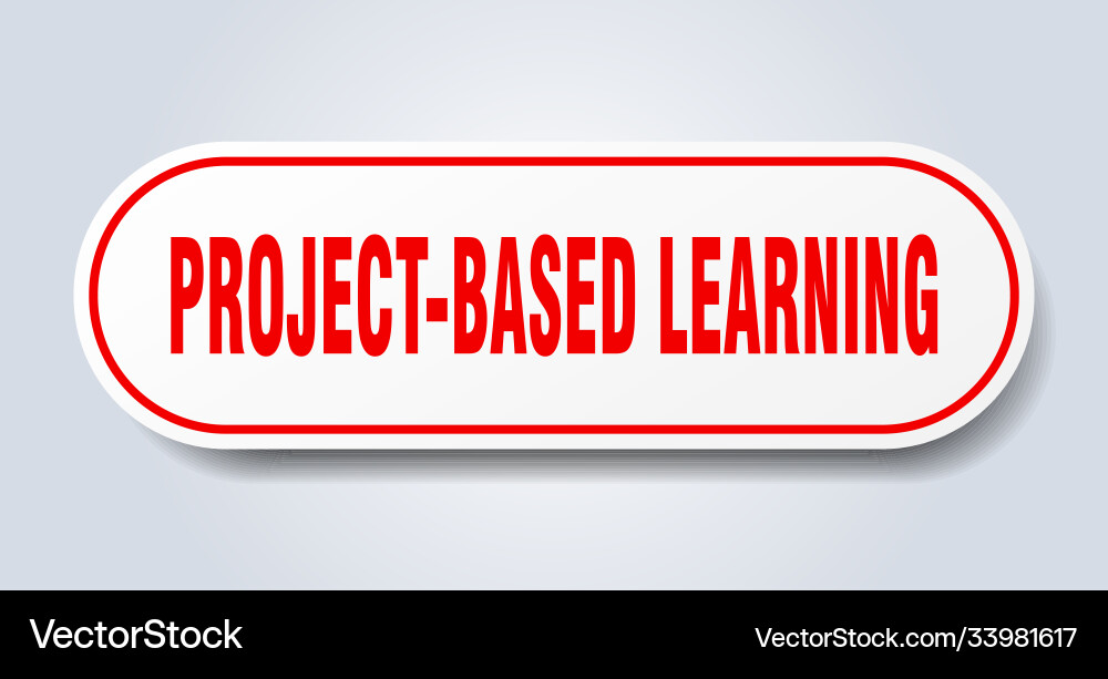 Project-based learning sign rounded isolated Vector Image