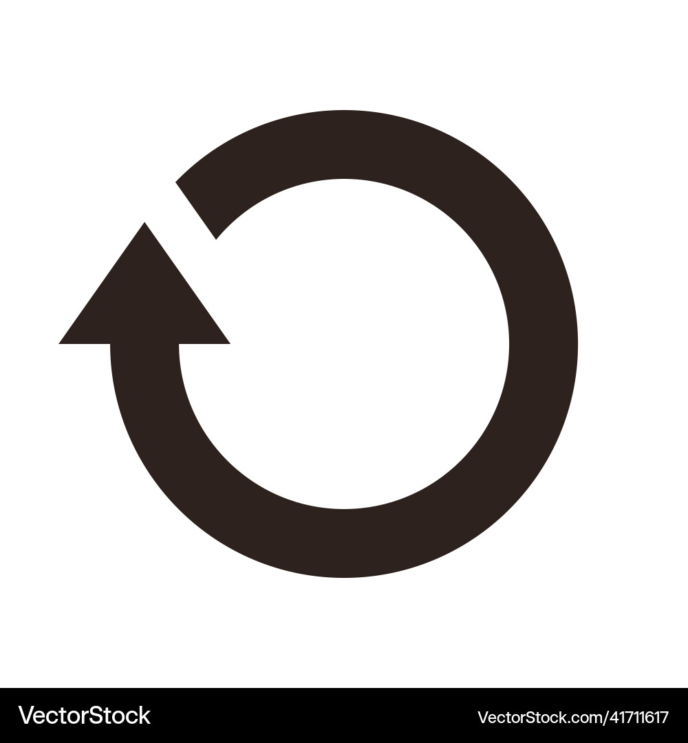 Repeat sign reload icon refresh loading reset Repeat sign reload icon refresh loading reset vector image
