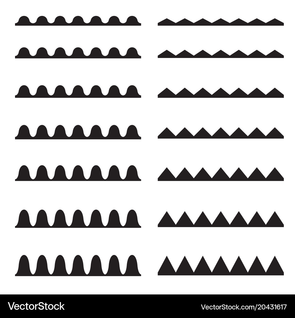 Wavy Zigzag Pattern vector image