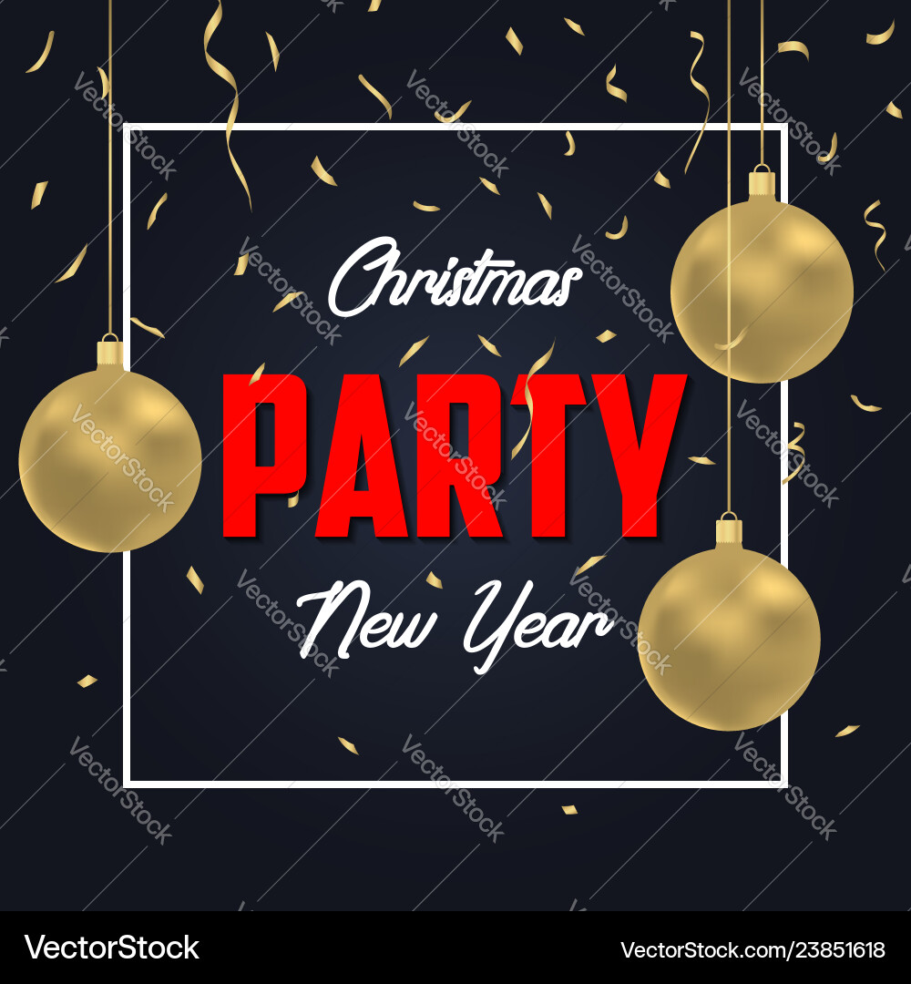 Christmas party banner Christmas party banner vector image