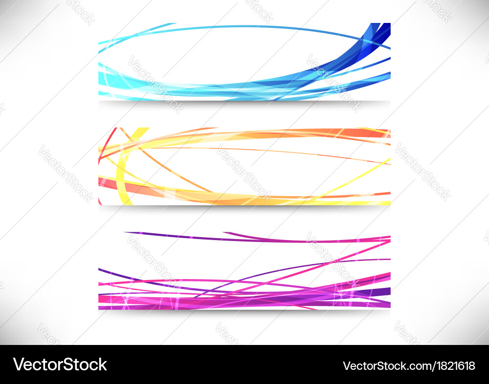 Collection of three internet headers vector image
