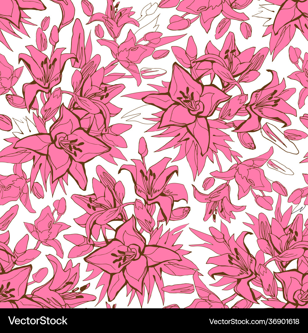 Colored camouflage seamless pattern with red Vector Image