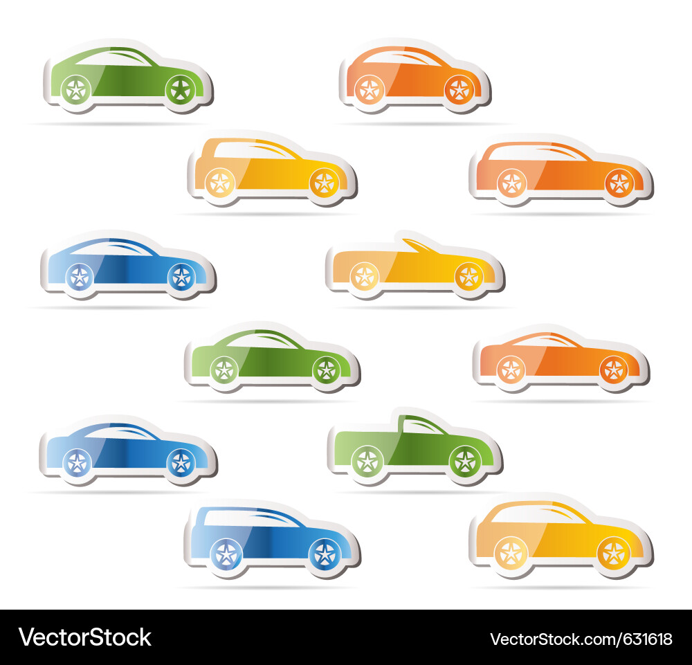 Different types of cars icons Vector Image