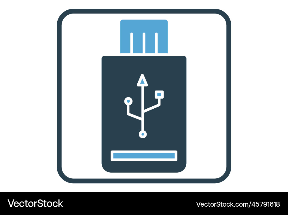 Flashdisk icon related to multimedia solid Flashdisk icon related to multimedia solid vector image