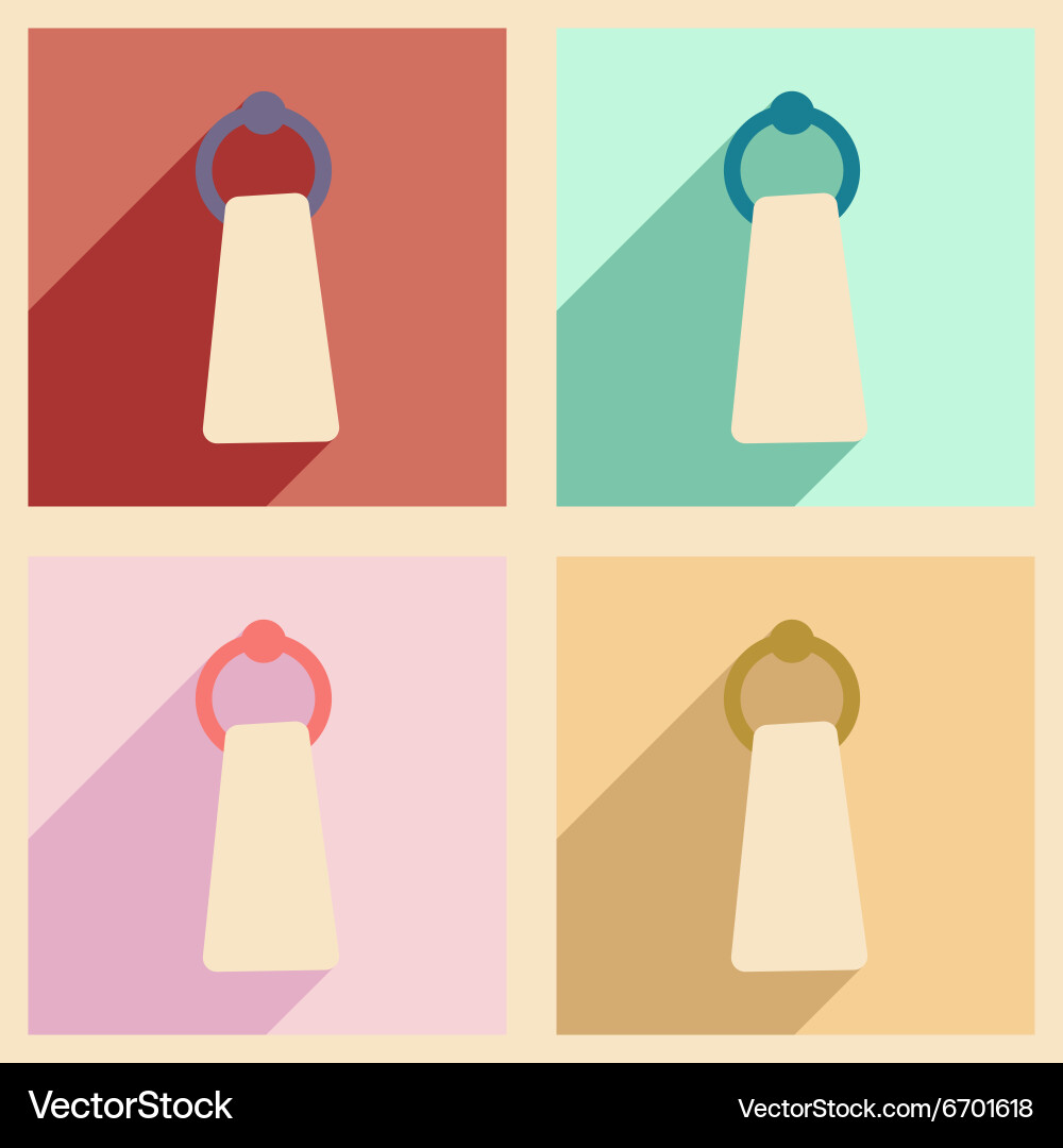 Flat with shadow concept and mobile application vector image