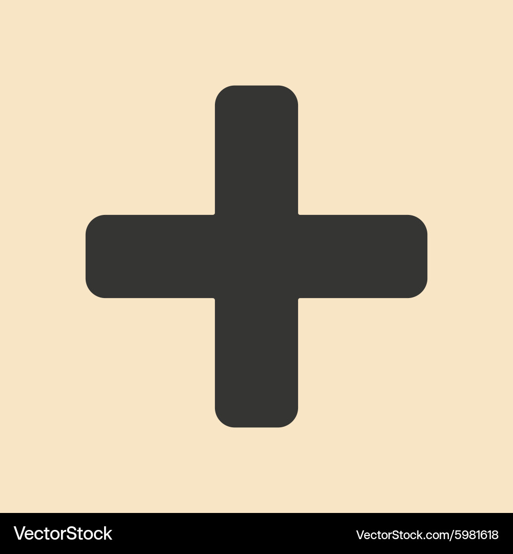 Flat with shadow icon and mobile application plus Vector Image