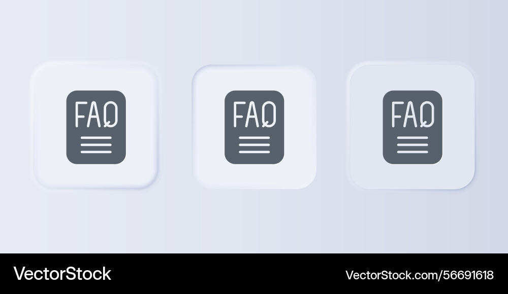 Grey speech bubble with text faq information icon vector image
