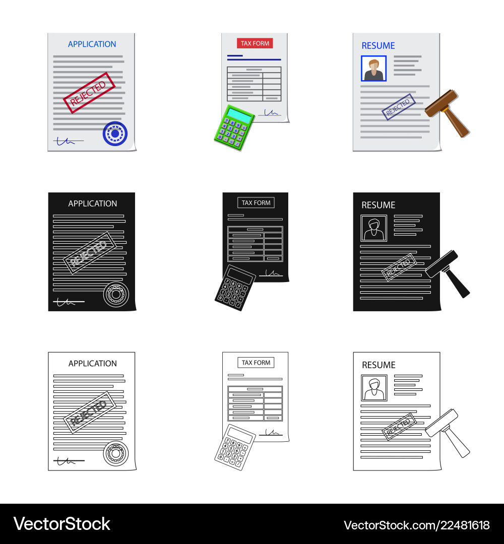 Isolated object of form and document symbol Isolated object of form and document symbol Vector Image