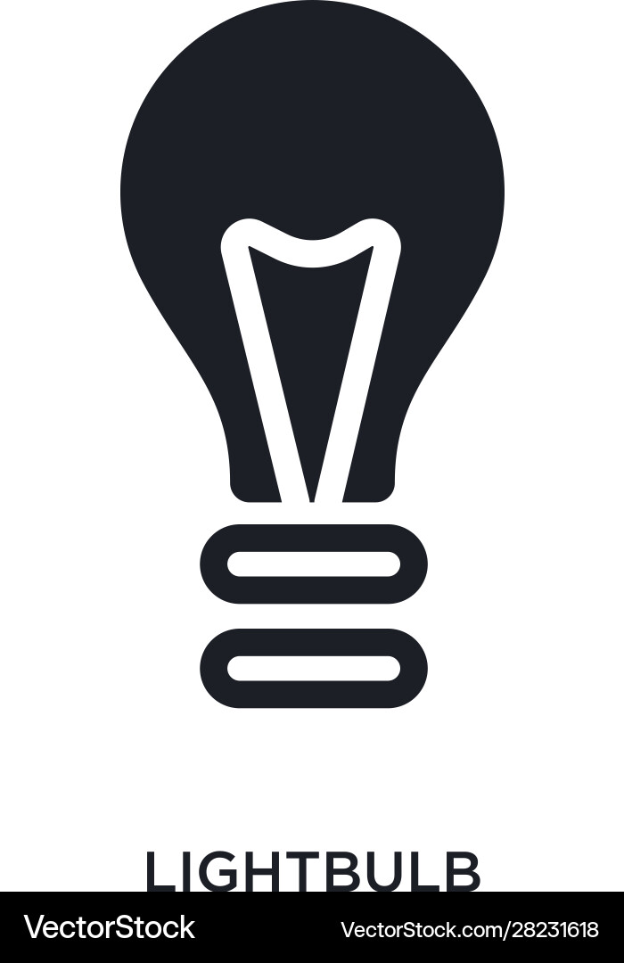 Lightbulb isolated icon simple element from smart vector image