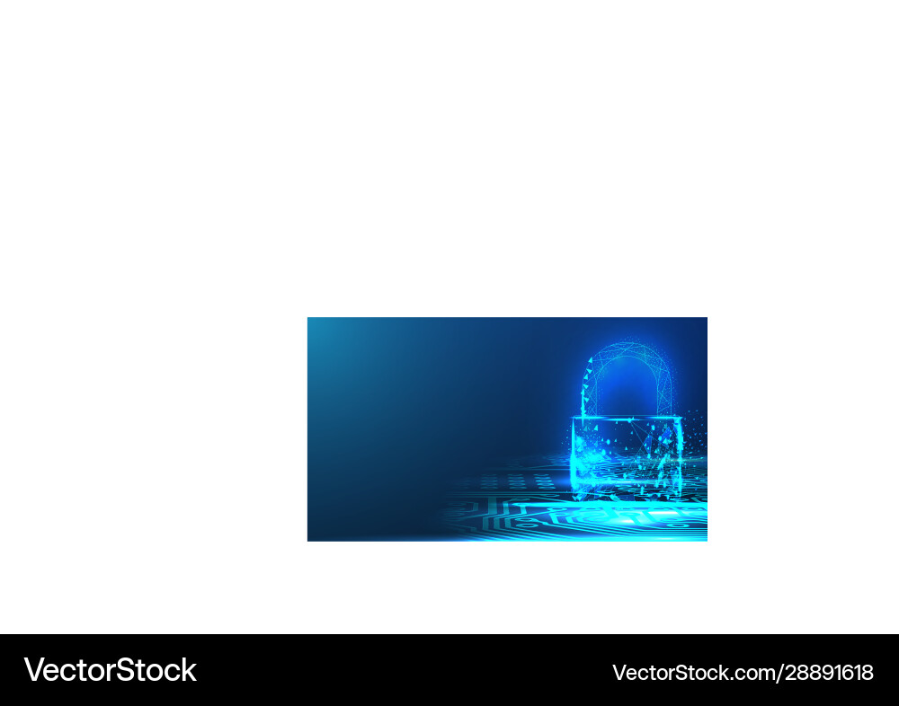 Lockpadlock security concept on circuit Lockpadlock security concept on circuit vector image