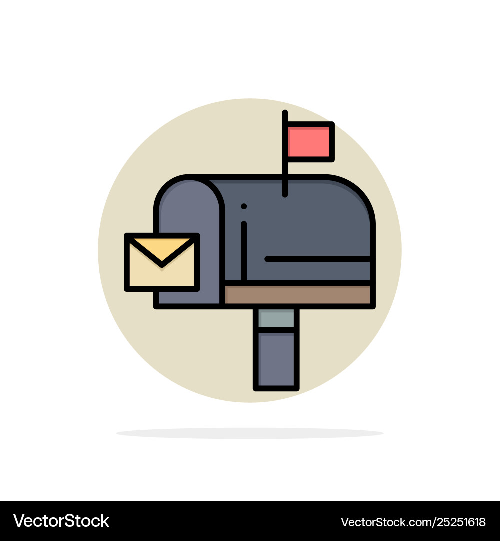 Mail box message email abstract circle background Mail box message email abstract circle background vector image