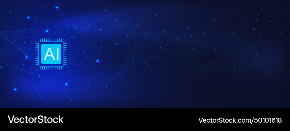 Microchip with connecting dots and lines Microchip with connecting dots and lines vector image