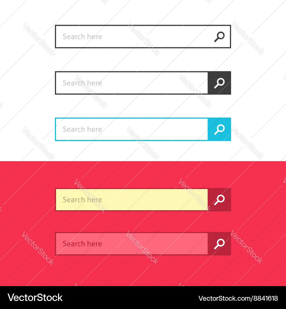Modern Search Bar Elements Royalty Free Vector Image
